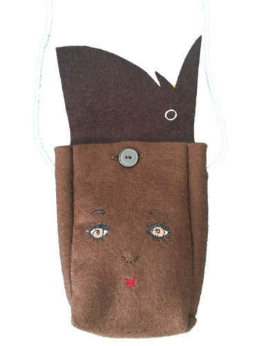 FaceToFace tasje handgemaakt wolvilt Babs