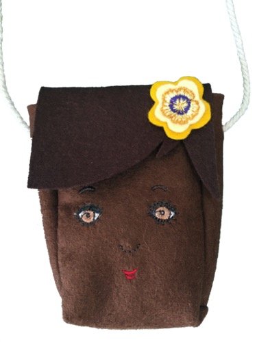 FaceToFace tasje handgemaakt wolvilt Babs