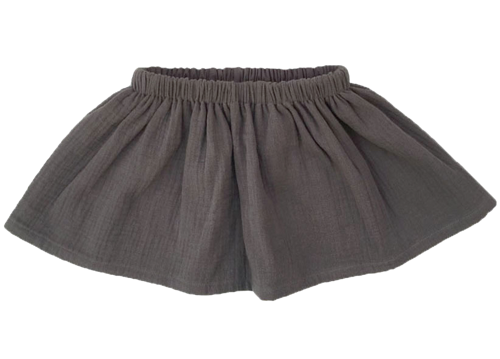 Rok "Double Gauze" katoen - antraciet
