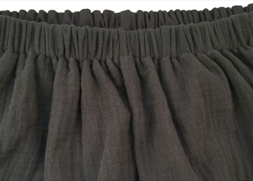 Rok "Double Gauze" katoen - antraciet