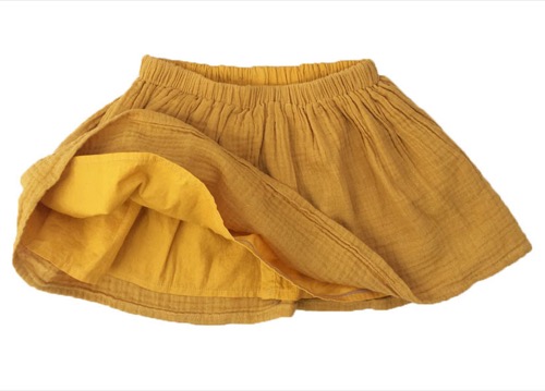 Rok "Double Gauze" katoen - okergeel