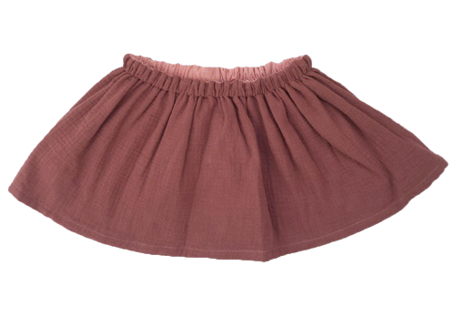 Rok "Double Gauze" katoen - steenrood