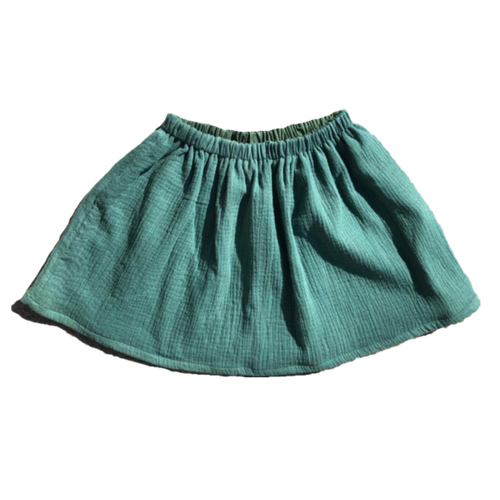 Rok "Double Gauze" katoen - zee groen