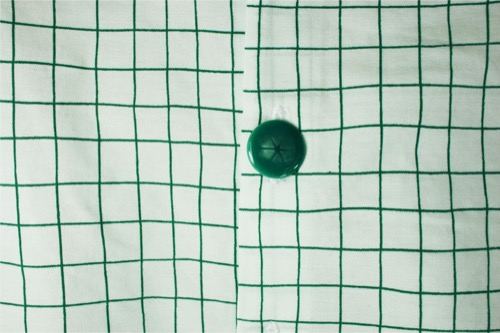 Unieke Blouse van 100% katoen - Ruitjes wit groen