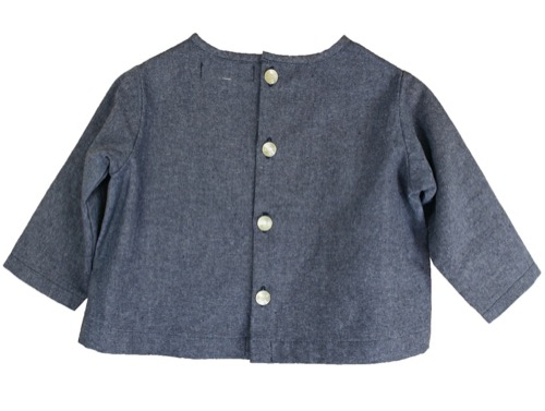 Unieke Blouse van 100% katoen - donkerblauw