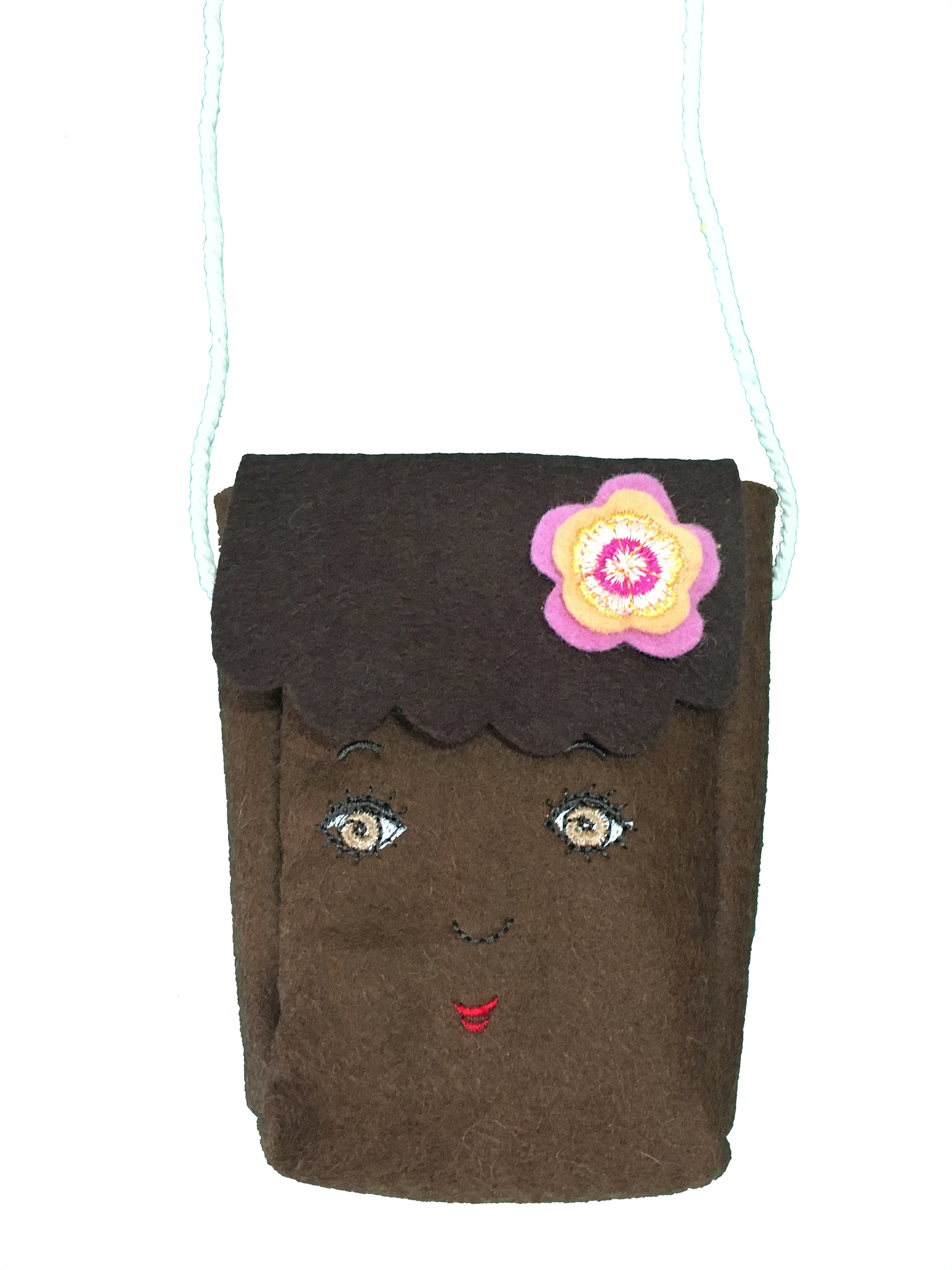 FaceToFace tasje handgemaakt wolvilt Lotta