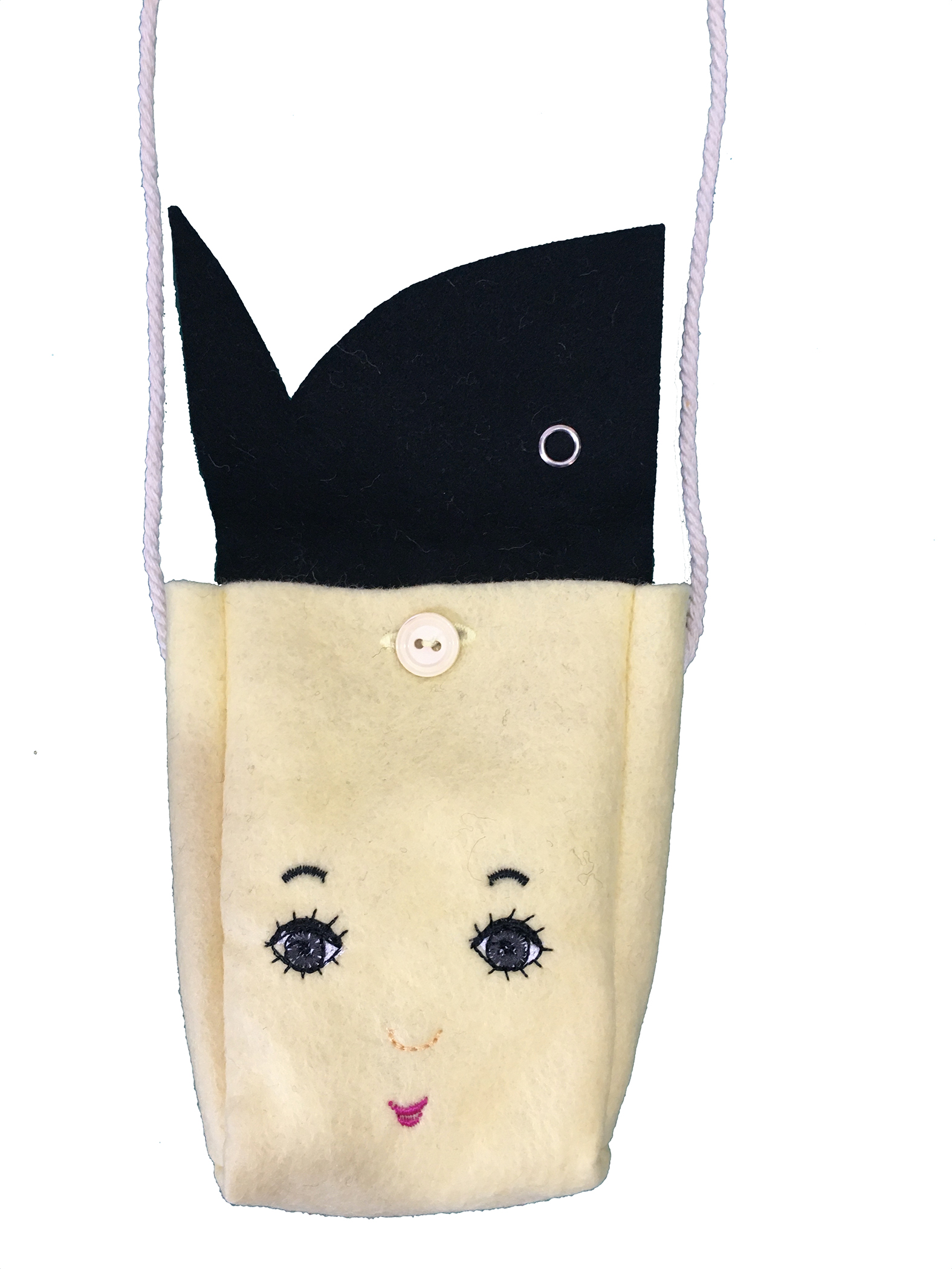 FaceToFace tasje handgemaakt wolvilt Lou