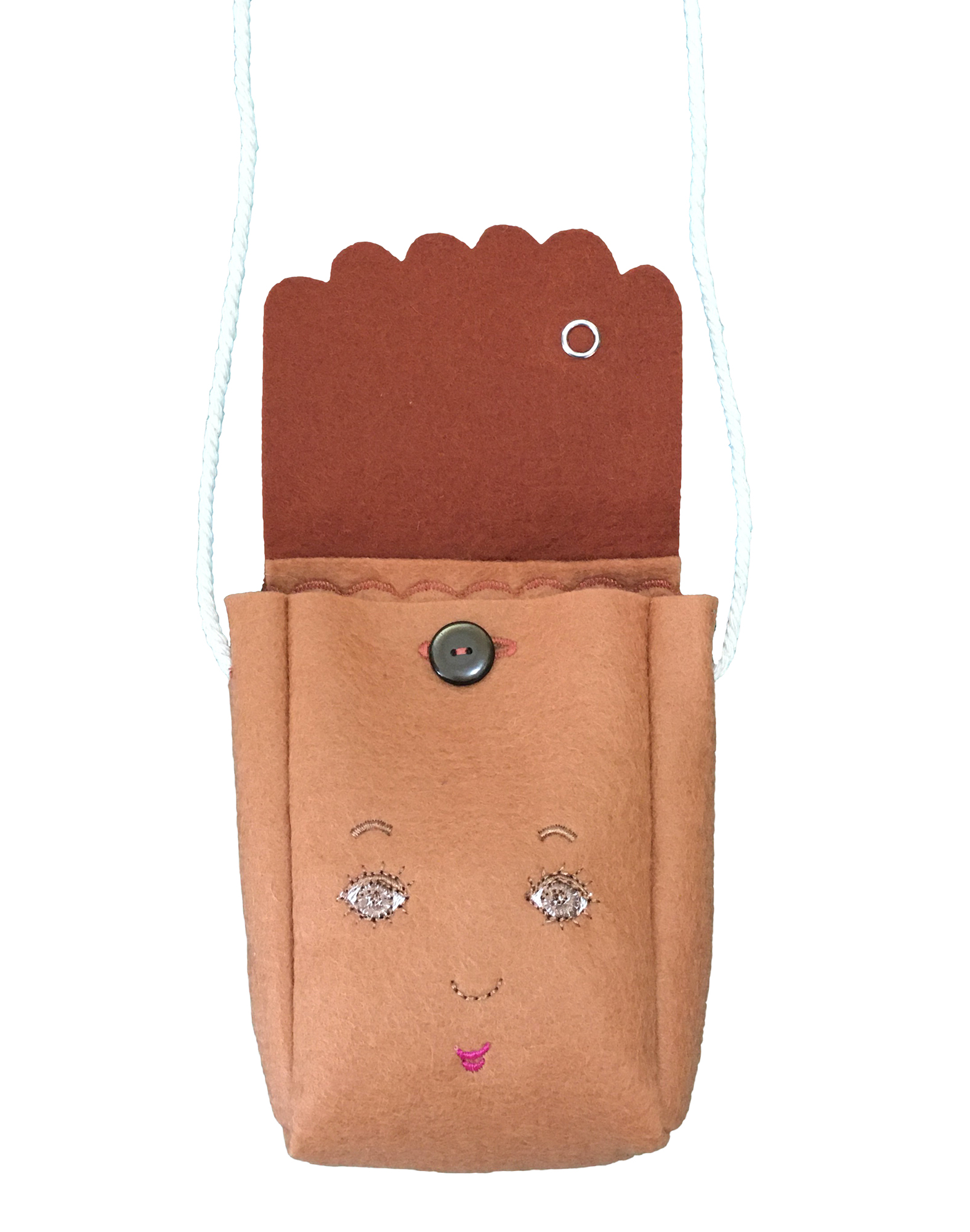 FaceToFace tasje handgemaakt wolvilt Ari