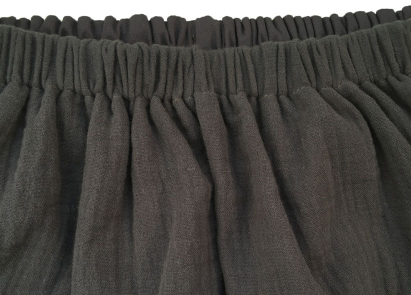 Rok "Double Gauze" katoen - antraciet