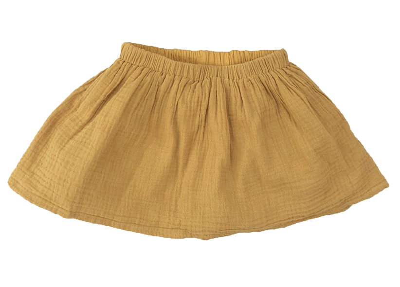 Rok "Double Gauze" katoen - okergeel